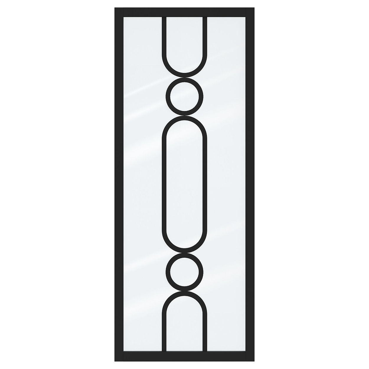 Binnendeur Skantrae SSL 14523 Blank Glas Zwart Gelakt
